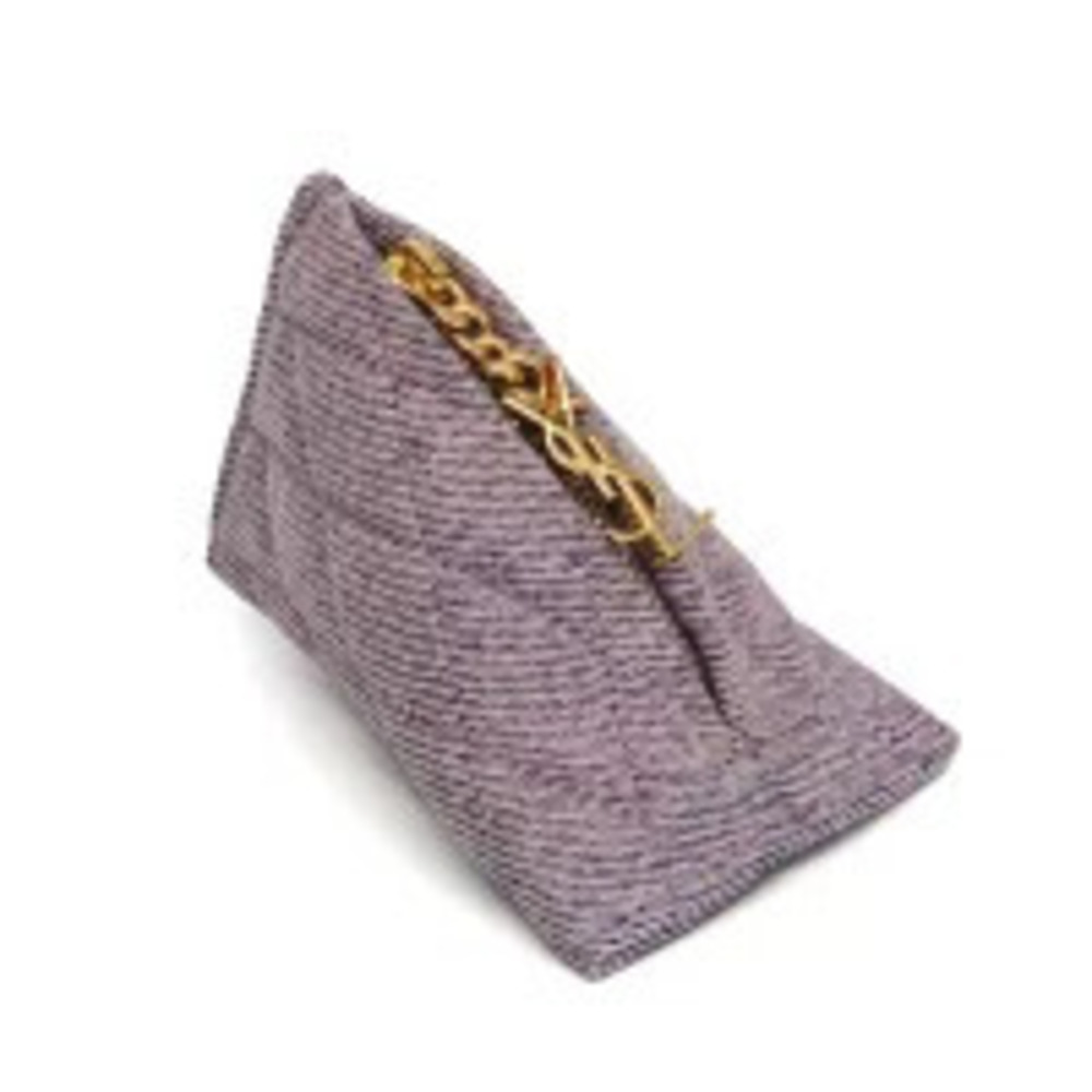 Saint Laurent Cassandra Pouch Coin Purse Case Leather Pink